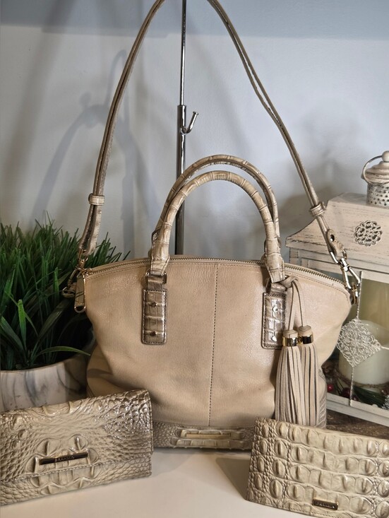 Brahmin Handbags - Brahmin Duxbury Set- Satchel, Wallet & Cheque Book Holder.